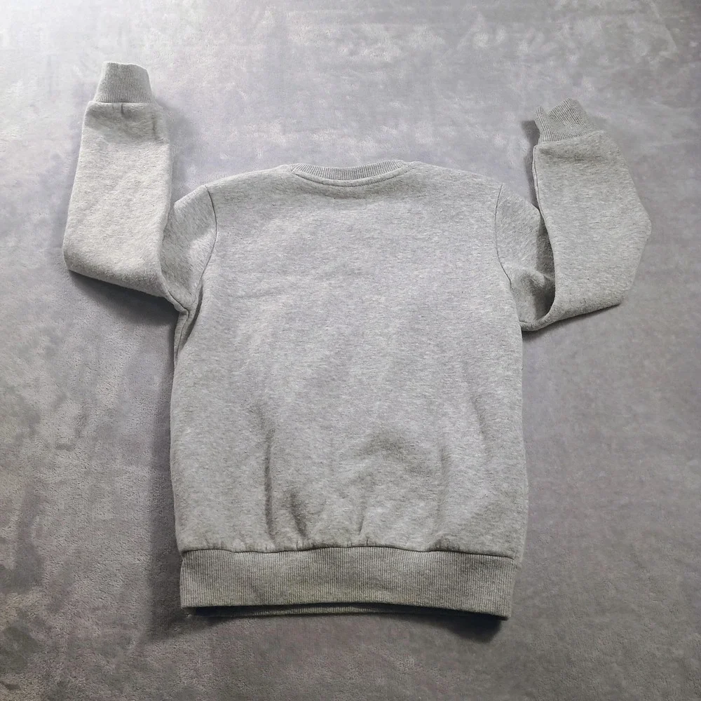 Converse Sweatshirt Kids 7 Gray Fleece Pullover All Star Gator Graphic‎ Top